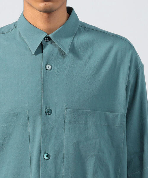 TOMORROWLAND (トゥモローランド)の「リネンビスコース レギュラーカラーシャツ(シャツ/ブラウス・メンズ・グリーン/ホワイト/バーガンディー/ダークブルー/ネイビー/ブラウン・S/M)」の11枚目の写真