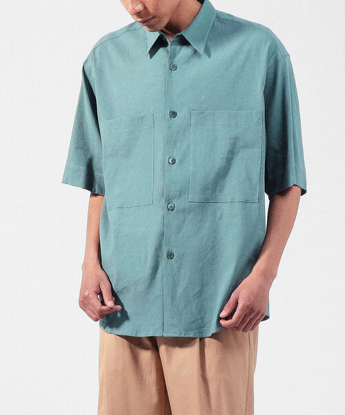 TOMORROWLAND (トゥモローランド)の「リネンビスコース レギュラーカラーシャツ(シャツ/ブラウス・メンズ・グリーン/ホワイト/バーガンディー/ダークブルー/ネイビー/ブラウン・S/M)」の17枚目の写真