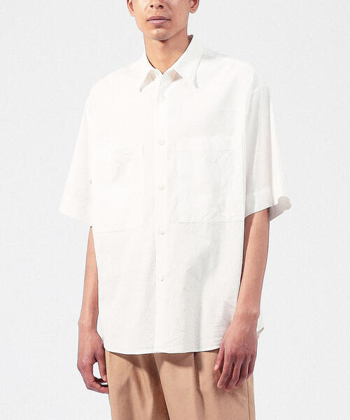 TOMORROWLAND (トゥモローランド)の「リネンビスコース レギュラーカラーシャツ(シャツ/ブラウス・メンズ・グリーン/ホワイト/バーガンディー/ダークブルー/ネイビー/ブラウン・S/M)」の18枚目の写真