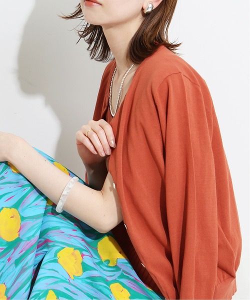 IENA LA BOUCLE(イエナラブークル)の「IENA LA BOUCLE PLATINO クルーネックカーディガン◆(カーディガン/ボレロ・レディース・ブラウン系その他/ブラック/グレー・FREE)」の3枚目の写真