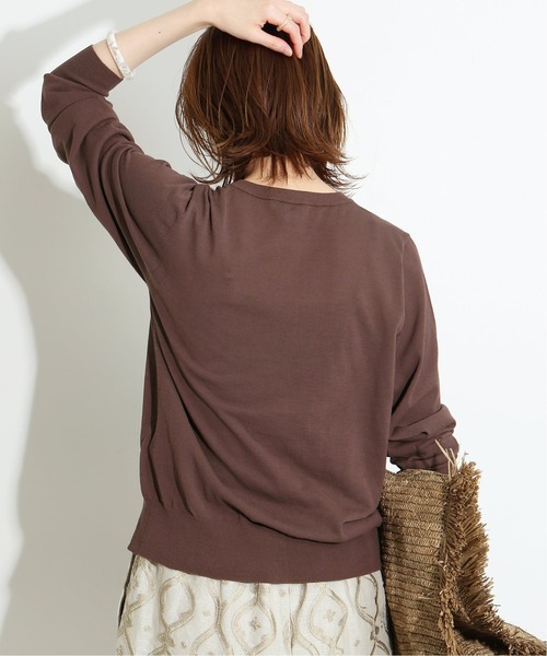【未使用タグ付】IENA イエナ　LA BOUCLE クルーネックカーディガン IENA LA BOUCLE ライトリブクルーネックカーディガン