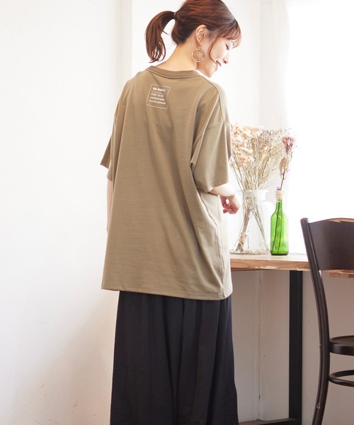 オーバーサイズバックプリントｔ Tシャツ カットソー Match More マッチアンドモア のファッション トップス セール