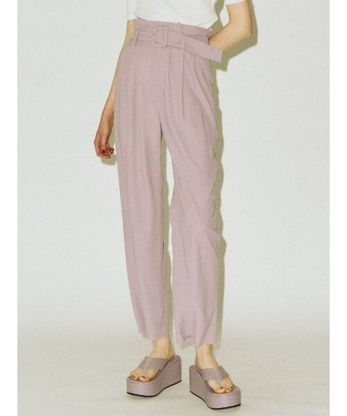 jouetie（ジュエティ）の「ベーシックハイウエストカラーパンツ（その他パンツ・レディース・ブラック/パープル/ブルー/イエロー・MEDIUM）」の4枚目の写真