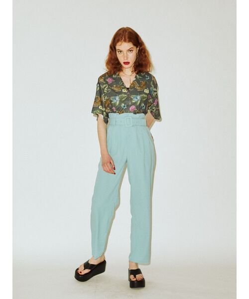 jouetie（ジュエティ）の「ベーシックハイウエストカラーパンツ（その他パンツ・レディース・ブラック/パープル/ブルー/イエロー・MEDIUM）」の5枚目の写真