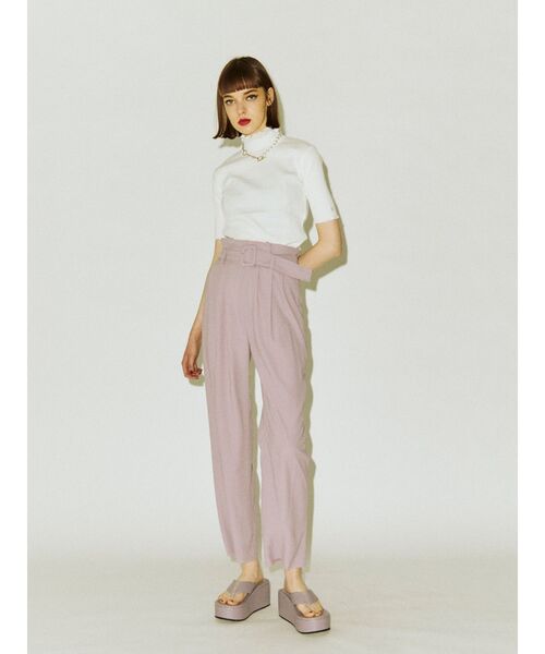 jouetie（ジュエティ）の「ベーシックハイウエストカラーパンツ（その他パンツ・レディース・ブラック/パープル/ブルー/イエロー・MEDIUM）」の7枚目の写真