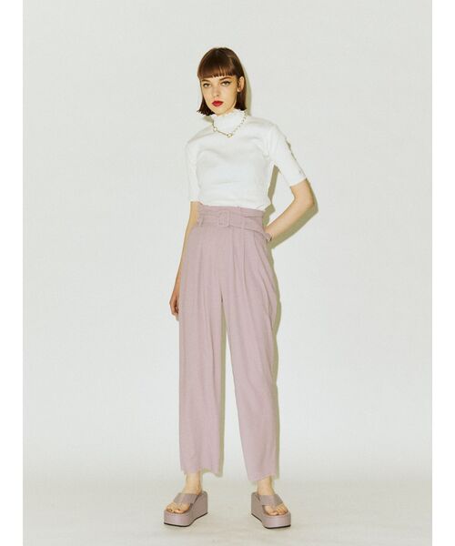 jouetie（ジュエティ）の「ベーシックハイウエストカラーパンツ（その他パンツ・レディース・ブラック/パープル/ブルー/イエロー・MEDIUM）」の8枚目の写真