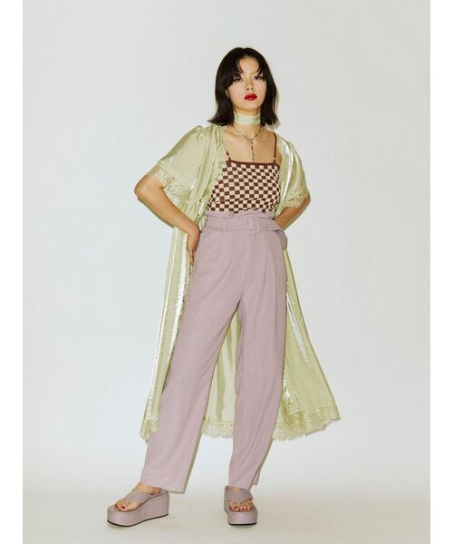 jouetie（ジュエティ）の「ベーシックハイウエストカラーパンツ（その他パンツ・レディース・ブラック/パープル/ブルー/イエロー・MEDIUM）」の10枚目の写真