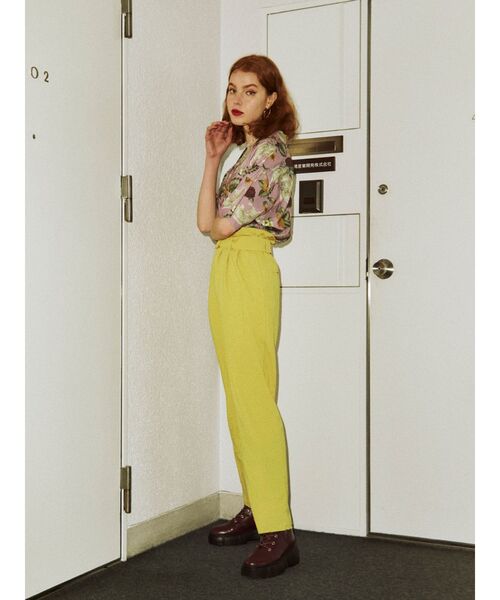 jouetie（ジュエティ）の「ベーシックハイウエストカラーパンツ（その他パンツ・レディース・ブラック/パープル/ブルー/イエロー・MEDIUM）」の12枚目の写真