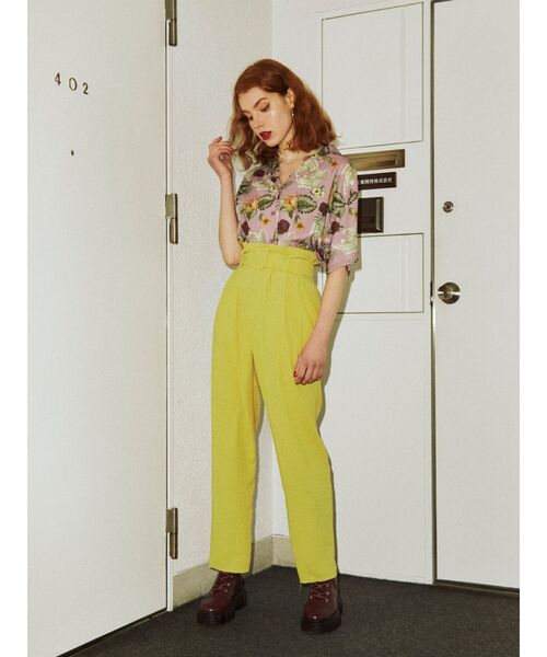 jouetie（ジュエティ）の「ベーシックハイウエストカラーパンツ（その他パンツ・レディース・ブラック/パープル/ブルー/イエロー・MEDIUM）」の13枚目の写真