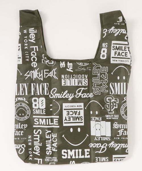 GGD(ジージーディー)の「エコバック付きSMILEYFACEスマイル半袖Tシャツ(Tシャツ/カットソー・メンズ・ホワイト系その他2/グレー/ブラック系その他2/ブラック/ホワイト/ピンク/イエロー/ネイビー系1・L/M/LL)」の22枚目の写真