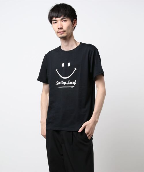 GGD(ジージーディー)の「エコバック付きSMILEYFACEスマイル半袖Tシャツ(Tシャツ/カットソー・メンズ・ホワイト系その他2/グレー/ブラック系その他2/ブラック/ホワイト/ピンク/イエロー/ネイビー系1・L/M/LL)」の11枚目の写真