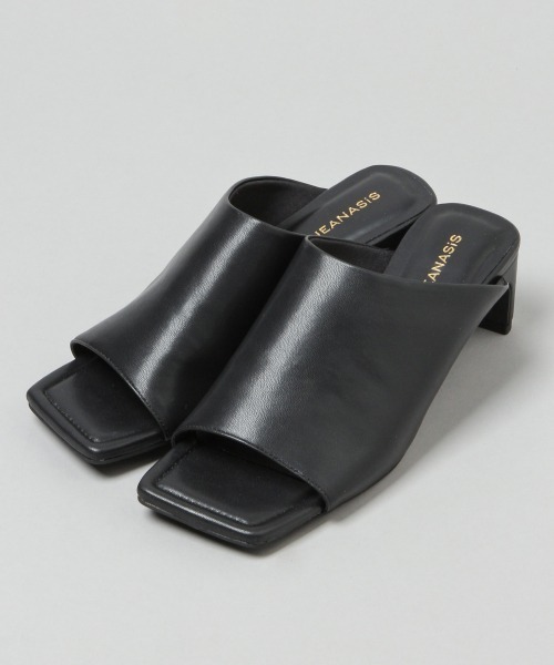 JEANASIS（ジーナシス）の「カバーヒールミヒールュールサンダル/952098（サンダル・レディース・ブラック/イエロー・MEDIUM/LARGE）」の5枚目の写真