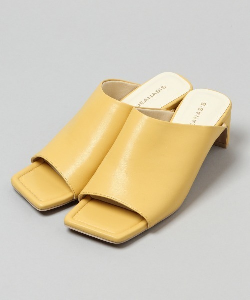 JEANASIS（ジーナシス）の「カバーヒールミヒールュールサンダル/952098（サンダル・レディース・ブラック/イエロー・MEDIUM/LARGE）」の3枚目の写真