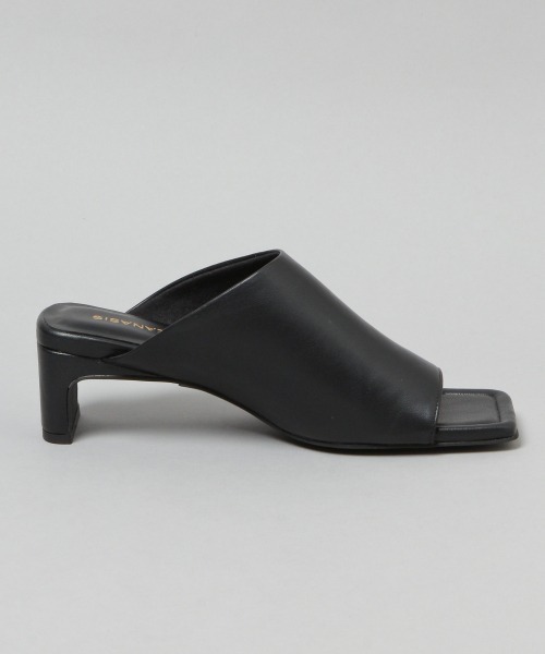 JEANASIS（ジーナシス）の「カバーヒールミヒールュールサンダル/952098（サンダル・レディース・ブラック/イエロー・MEDIUM/LARGE）」の4枚目の写真