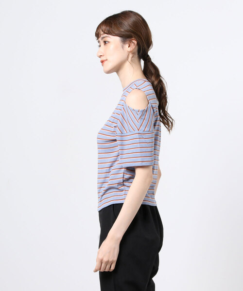 WEGO（ウィゴー）の「WEGO/肩あきリブボーダーT（Tシャツ/カットソー・レディース・グリーン系その他5/ブルー系その他5・FREE）」の11枚目の写真