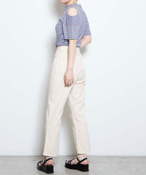 WEGO（ウィゴー）の「WEGO/肩あきリブボーダーT（Tシャツ/カットソー・レディース・グリーン系その他5/ブルー系その他5・FREE）」の6枚目の写真