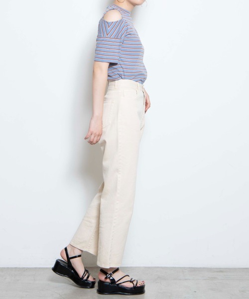 WEGO（ウィゴー）の「WEGO/肩あきリブボーダーT（Tシャツ/カットソー・レディース・グリーン系その他5/ブルー系その他5・FREE）」の7枚目の写真