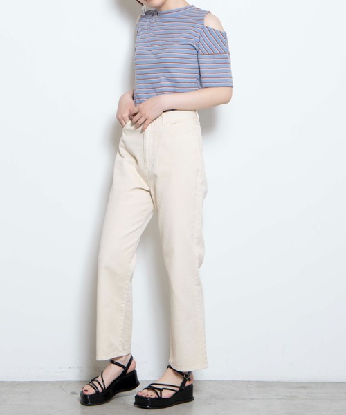 WEGO（ウィゴー）の「WEGO/肩あきリブボーダーT（Tシャツ/カットソー・レディース・グリーン系その他5/ブルー系その他5・FREE）」の8枚目の写真