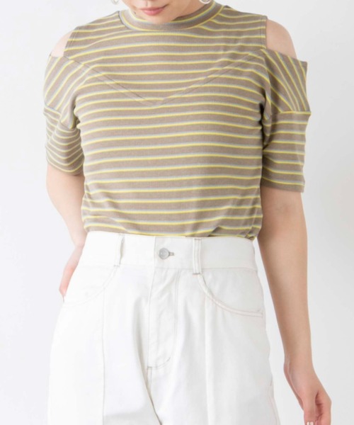 WEGO（ウィゴー）の「WEGO/肩あきリブボーダーT（Tシャツ/カットソー・レディース・グリーン系その他5/ブルー系その他5・FREE）」の13枚目の写真