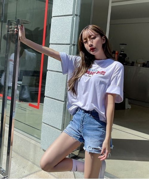 SONA(ソナ)の「SONYUNARA デイリーダメージデニムショートパンツ(デニムパンツ・レディース・ブルー・SMALL/MEDIUM)」の8枚目の写真