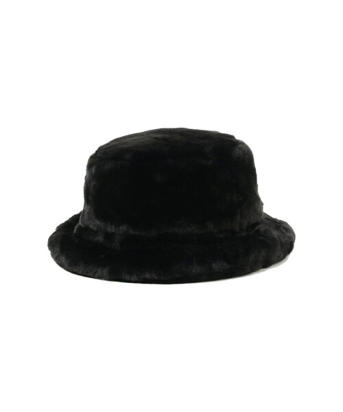 Ray BEAMS(レイビームス)の「Ray BEAMS /フェイクファー バケット ハット(ハット・レディース・ブラック/その他1・ONE SIZE)」の4枚目の写真