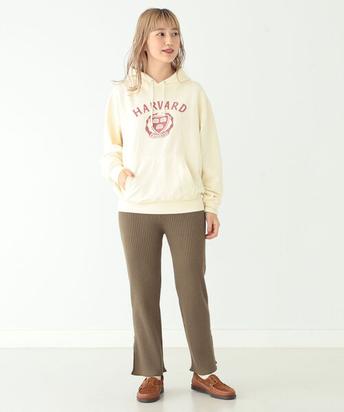 BEAMS BOY(ビームスボーイ)の「BEAMS BOY / ワイド リブ パンツ(その他パンツ・レディース・グレー/オリーブ・1/0)」の7枚目の写真