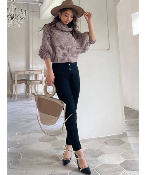 RESEXXY（リゼクシー）の「サークルハンドル切替バッグ（ハンドバッグ・レディース・ブラウン/アイボリー・FREE）」の5枚目の写真