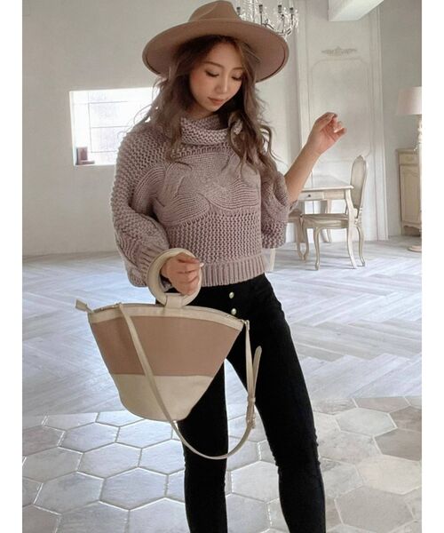 RESEXXY（リゼクシー）の「サークルハンドル切替バッグ（ハンドバッグ・レディース・ブラウン/アイボリー・FREE）」の8枚目の写真