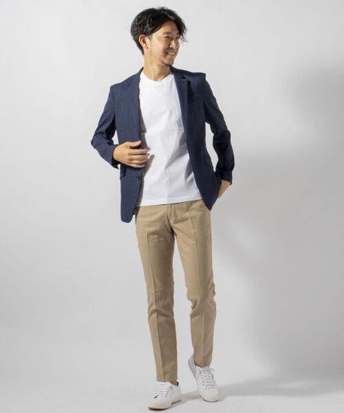 NOLLEY'S goodman（ノーリーズグッドマン）の「クロスネック 変形Vネック Ｔシャツ（Tシャツ/カットソー・メンズ・ホワイト/ダークネイビー/ライトブルー・X-LARGE/MEDIUM/SMALL/LARGE）」の13枚目の写真