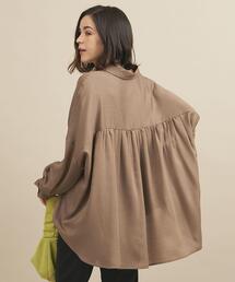 BEAUTY&YOUTH UNITED ARROWS | BY バックギャザーレギュラーカラーシャツ -ウォッシャブル- ∴(シャツ/ブラウス)