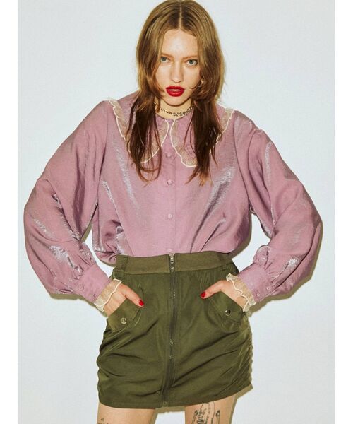 jouetie（ジュエティ）の「MA-1 スカパン（スカート・レディース・ブラック/ボルドー/ネイビー/カーキ・MEDIUM）」の8枚目の写真