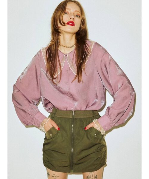 jouetie（ジュエティ）の「MA-1 スカパン（スカート・レディース・ブラック/ボルドー/ネイビー/カーキ・MEDIUM）」の9枚目の写真