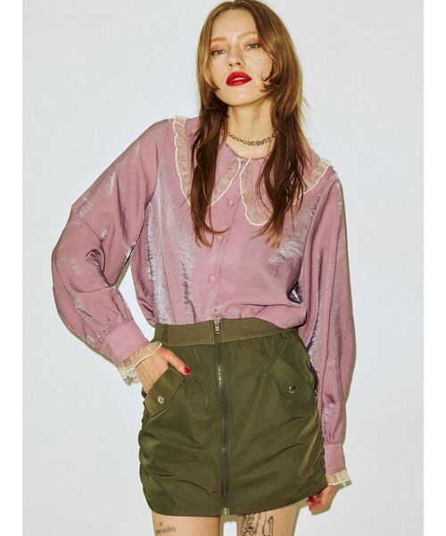 jouetie（ジュエティ）の「MA-1 スカパン（スカート・レディース・ブラック/ボルドー/ネイビー/カーキ・MEDIUM）」の10枚目の写真