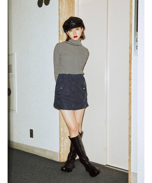 jouetie（ジュエティ）の「MA-1 スカパン（スカート・レディース・ブラック/ボルドー/ネイビー/カーキ・MEDIUM）」の16枚目の写真