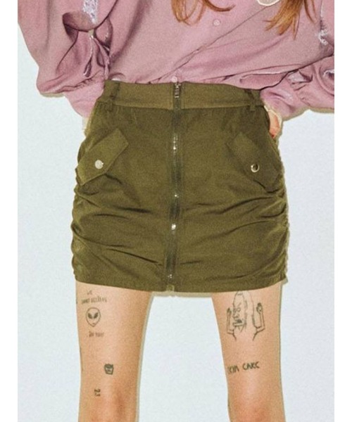 jouetie（ジュエティ）の「MA-1 スカパン（スカート・レディース・ブラック/ボルドー/ネイビー/カーキ・MEDIUM）」の2枚目の写真