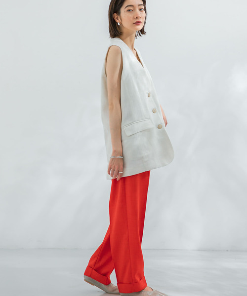 KBF（ケイビーエフ）の「ヘリンボンBIGベスト（ベスト・レディース・ブラック/アイボリー/ベージュ系その他・ONE）」の12枚目の写真