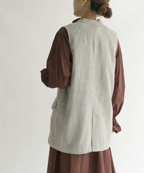 KBF（ケイビーエフ）の「ヘリンボンBIGベスト（ベスト・レディース・ブラック/アイボリー/ベージュ系その他・ONE）」の22枚目の写真