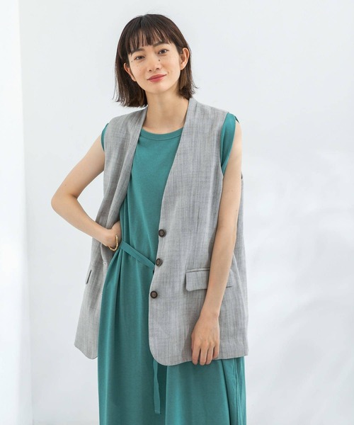 KBF（ケイビーエフ）の「ヘリンボンBIGベスト（ベスト・レディース・ブラック/アイボリー/ベージュ系その他・ONE）」の13枚目の写真