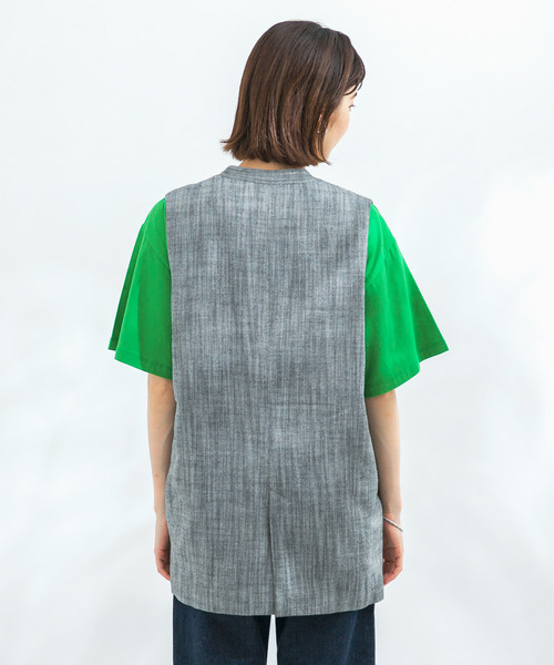 KBF（ケイビーエフ）の「ヘリンボンBIGベスト（ベスト・レディース・ブラック/アイボリー/ベージュ系その他・ONE）」の17枚目の写真