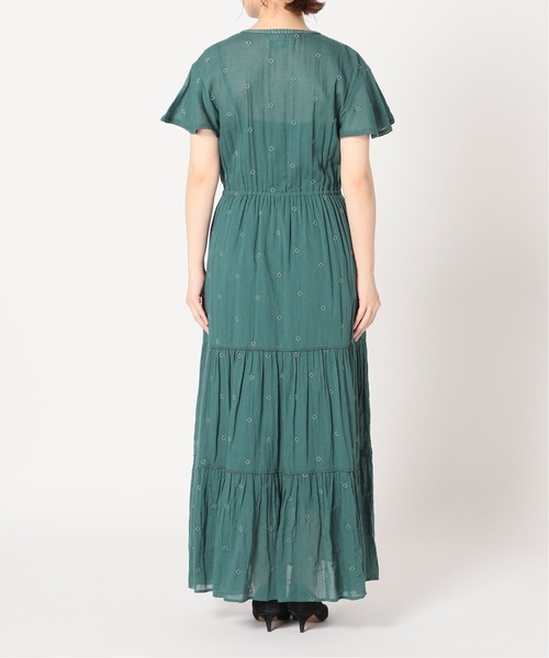 SLOBE IENA(スローブイエナ)の「フラワーエンブロイダリーフレアワンピース【手洗い可能】◆(ワンピース・レディース・ブラック/グリーン・FREE)」の18枚目の写真