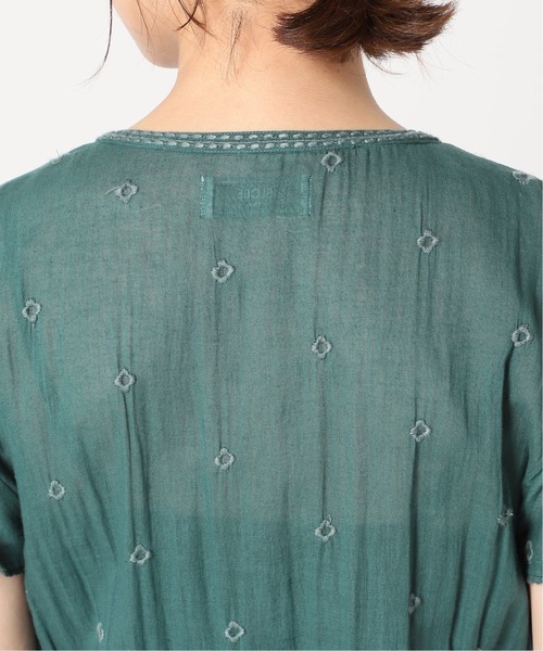 SLOBE IENA(スローブイエナ)の「フラワーエンブロイダリーフレアワンピース【手洗い可能】◆(ワンピース・レディース・ブラック/グリーン・FREE)」の8枚目の写真