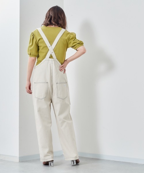 cepo（セポ）の「サロペットパンツ（デニムパンツ・レディース・チャコールグレー/オフホワイト・M）」の9枚目の写真