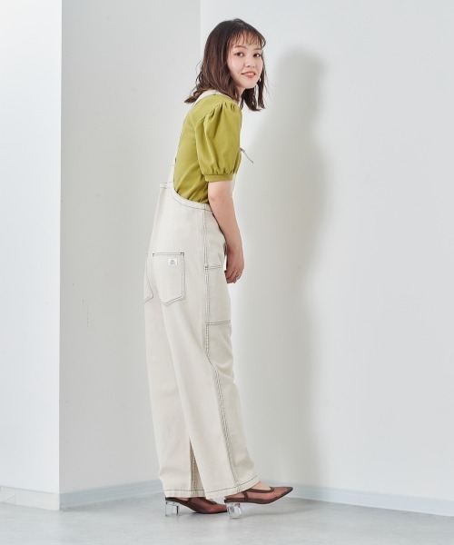 cepo（セポ）の「サロペットパンツ（デニムパンツ・レディース・チャコールグレー/オフホワイト・M）」の3枚目の写真