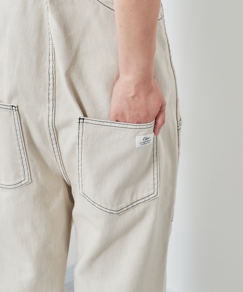 cepo（セポ）の「サロペットパンツ（デニムパンツ・レディース・チャコールグレー/オフホワイト・M）」の17枚目の写真