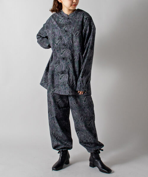 GLOSTER（グロスター）の「【GLOSTER/グロスター】パジャマカンフーパンツ　デニム/ペイズリー/花柄（その他パンツ・メンズ・インディゴブルー/ブラック系その他/グレー系その他・MEDIUM/LARGE）」の5枚目の写真