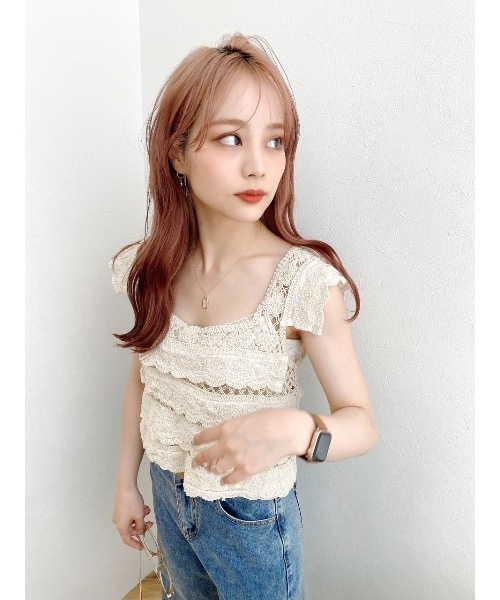 jumelle（ジュメロ）の「ピッチ編みトップ（タンクトップ・レディース・ベージュ・FREE）」の19枚目の写真