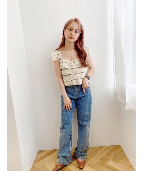 jumelle（ジュメロ）の「ピッチ編みトップ（タンクトップ・レディース・ベージュ・FREE）」の9枚目の写真