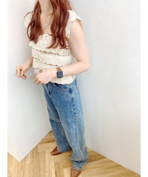 jumelle（ジュメロ）の「ピッチ編みトップ（タンクトップ・レディース・ベージュ・FREE）」の20枚目の写真