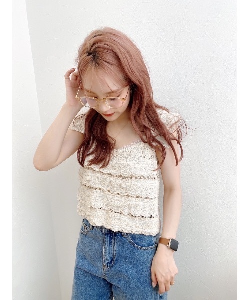 jumelle（ジュメロ）の「ピッチ編みトップ（タンクトップ・レディース・ベージュ・FREE）」の16枚目の写真