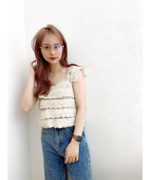 jumelle（ジュメロ）の「ピッチ編みトップ（タンクトップ・レディース・ベージュ・FREE）」の12枚目の写真